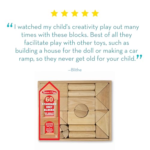 Solid Wood Building Blocks Sorting and Stacking Set 60 Pieces