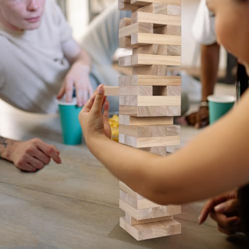 Giant Wooden Tumble Tower Stacking Blocks with Carry Case