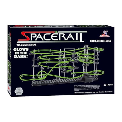 Glow in the Dark Marble Roller Coaster Building Kit 1337 Pieces