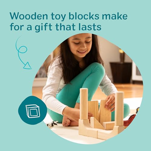 Solid Wood Building Blocks Sorting and Stacking Set 60 Pieces