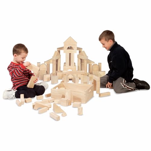 Solid Wood Building Blocks Sorting and Stacking Set 60 Pieces