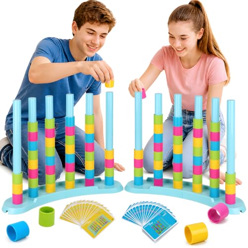 Giant Color Balance Stacking Game with 50 Challenge Cards