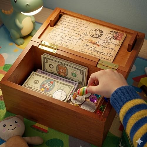 Wooden Mystery Puzzle Box Brain Teaser for Adults and Kids
