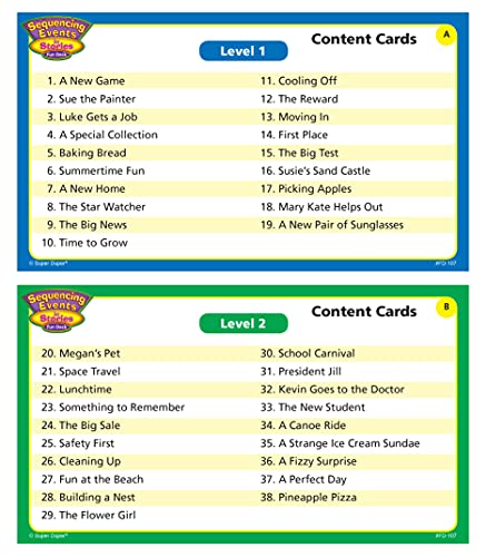 Story Event Sequencing Flash Cards Learning Set