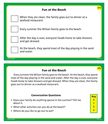 Story Event Sequencing Flash Cards Learning Set
