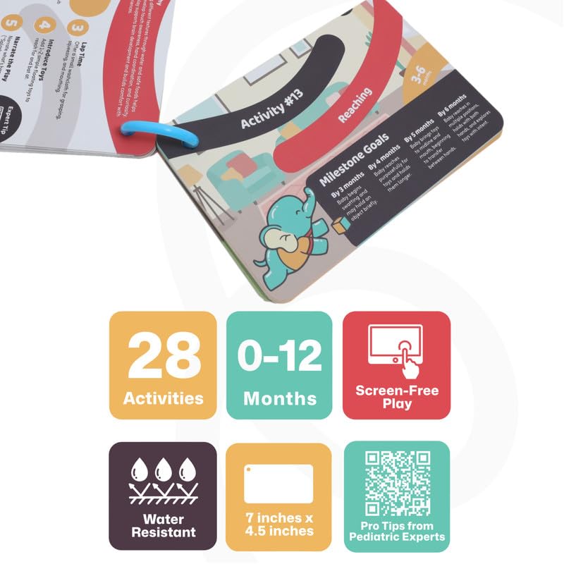 Baby Milestone Activity Cards for Ages 0 to 12 Months