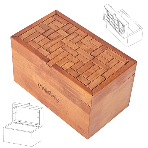 Wooden Mystery Puzzle Box Brain Teaser for Adults and Kids