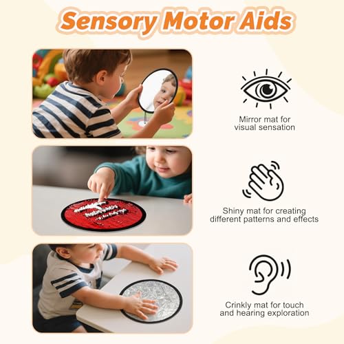 16 Piece Tactile Sensory Mats Learning Activity Set