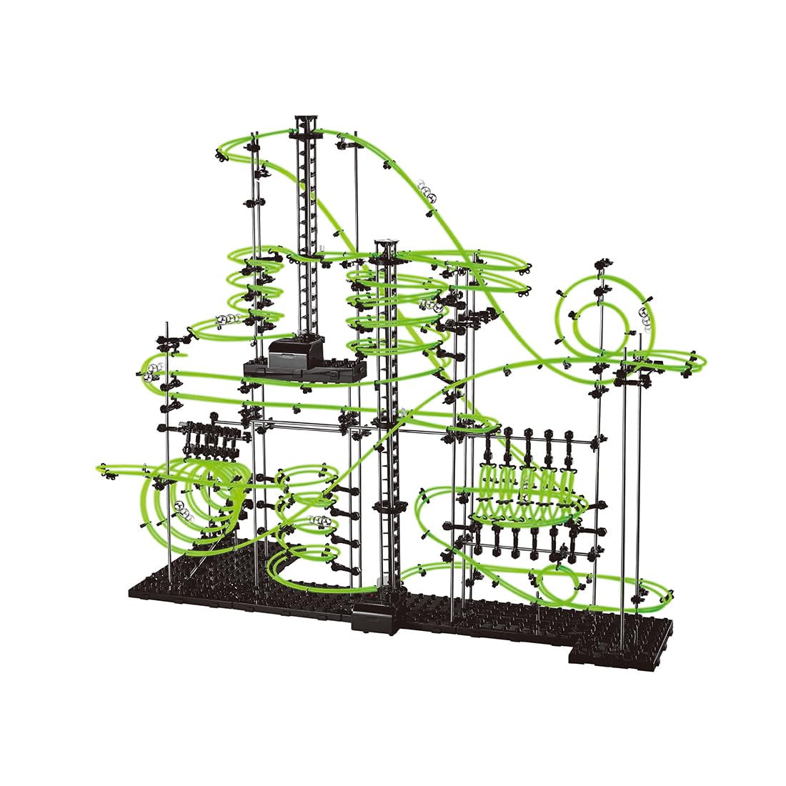 Glow in the Dark Marble Roller Coaster Building Kit 1337 Pieces