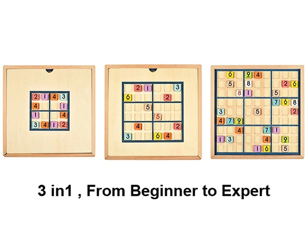 Wooden Color Sudoku Board Game with 320 Puzzle Book