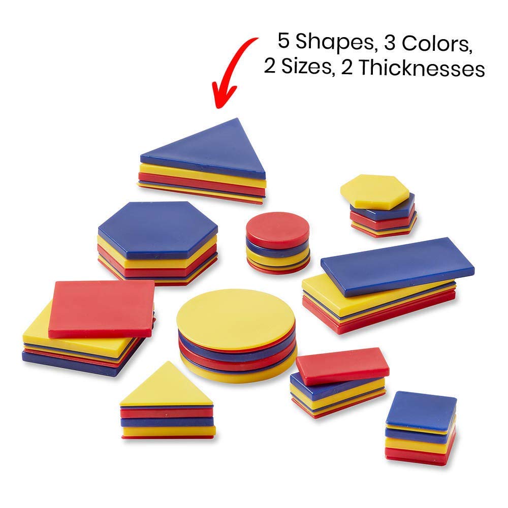 Attribute Blocks Classroom Learning Kit Set of 6 Trays