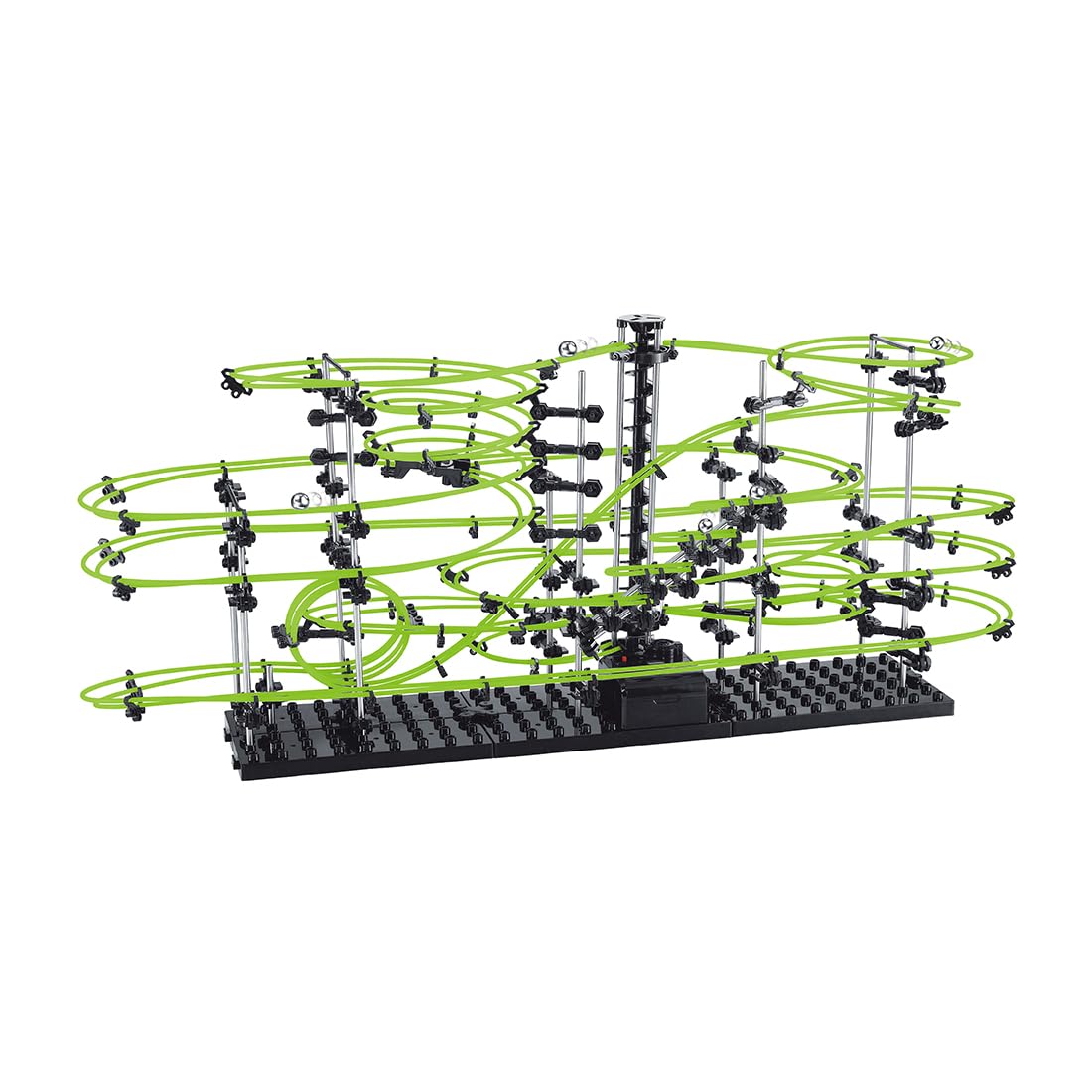 Glow in the Dark Marble Roller Coaster Building Kit 1337 Pieces