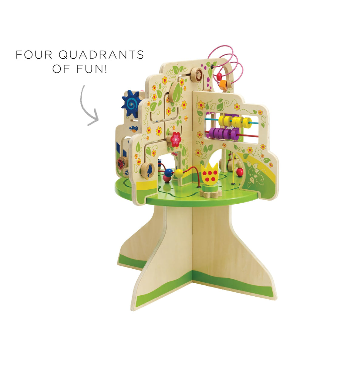 Tree Top Adventure Wooden Activity Center for Toddlers