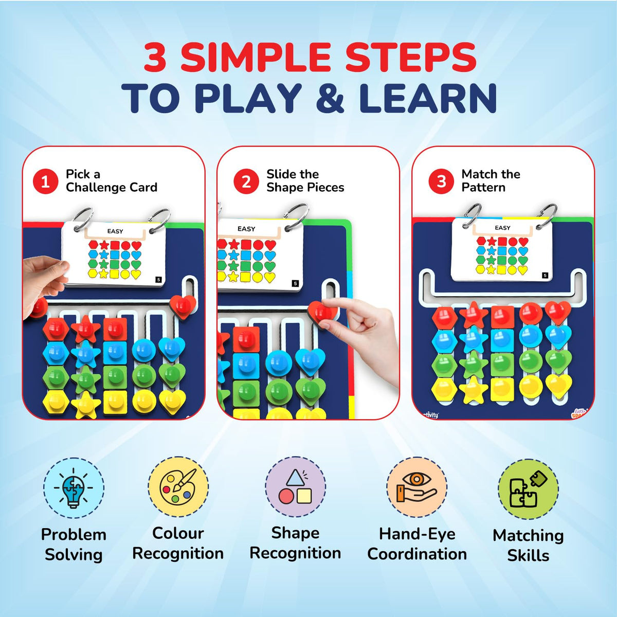 Shape Coder Logic Puzzle Learning Toy for Kids Ages 6 to 12