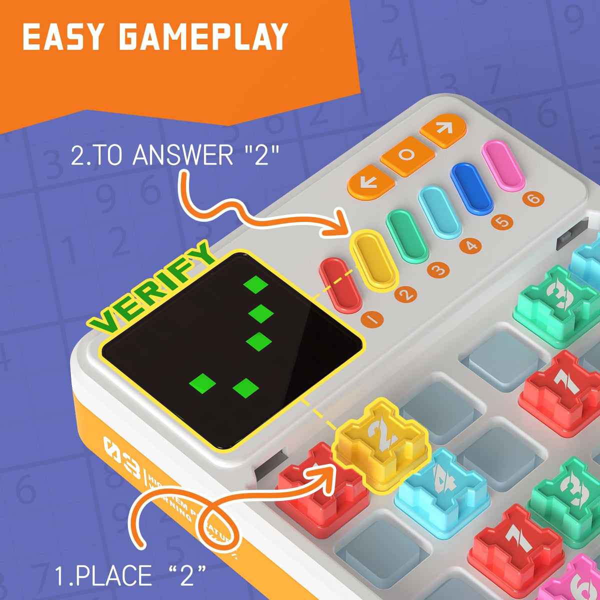 Electronic Sudoku Logic Puzzle Learning Game for Kids