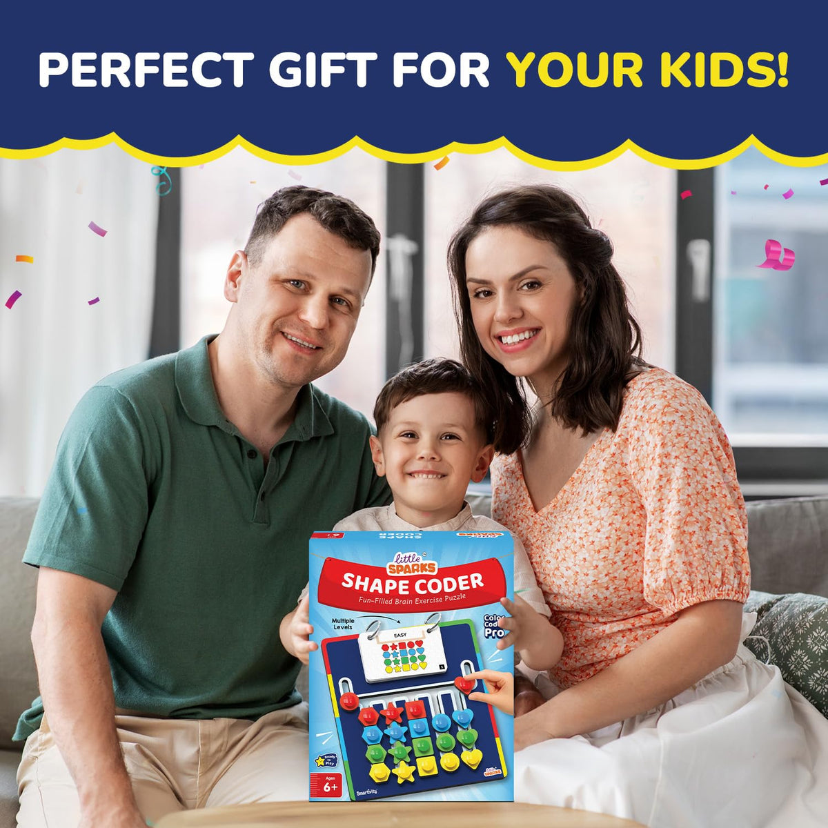 Shape Coder Logic Puzzle Learning Toy for Kids Ages 6 to 12