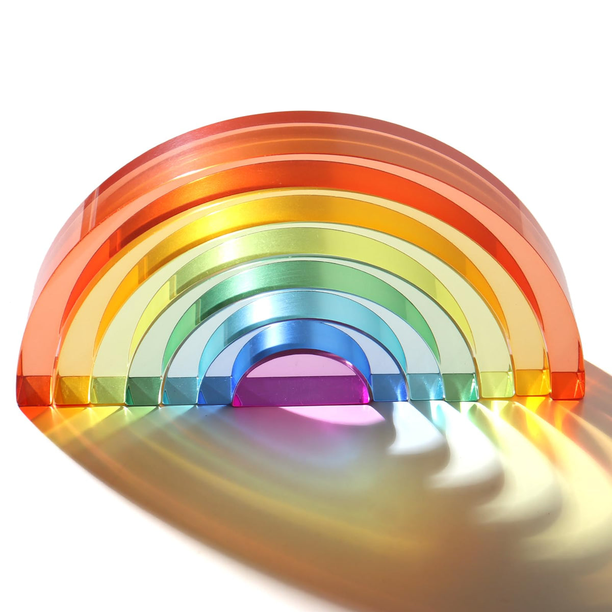 Rainbow Acrylic Cubes Color Learning Set
