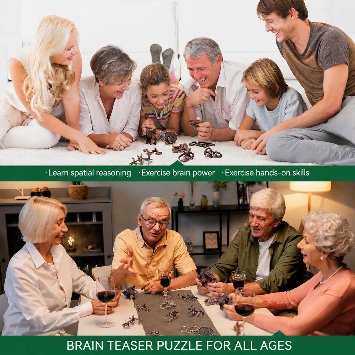 3D Brain Teaser Puzzle Game for Adults and Teens