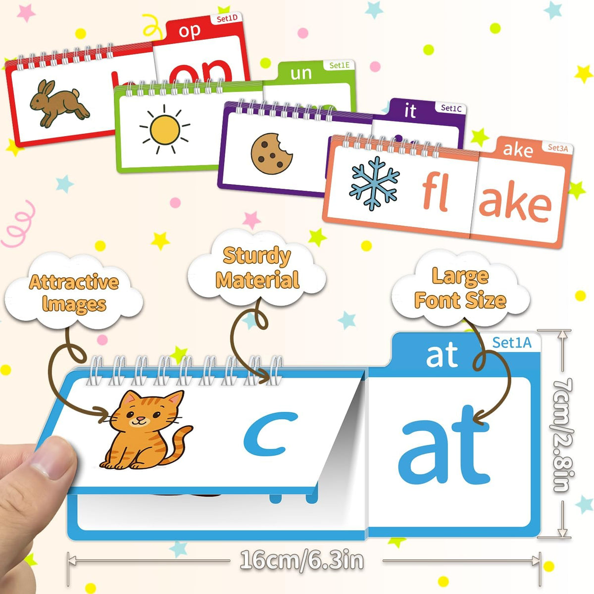 Phonics Flip Book and Word Family Learning Set