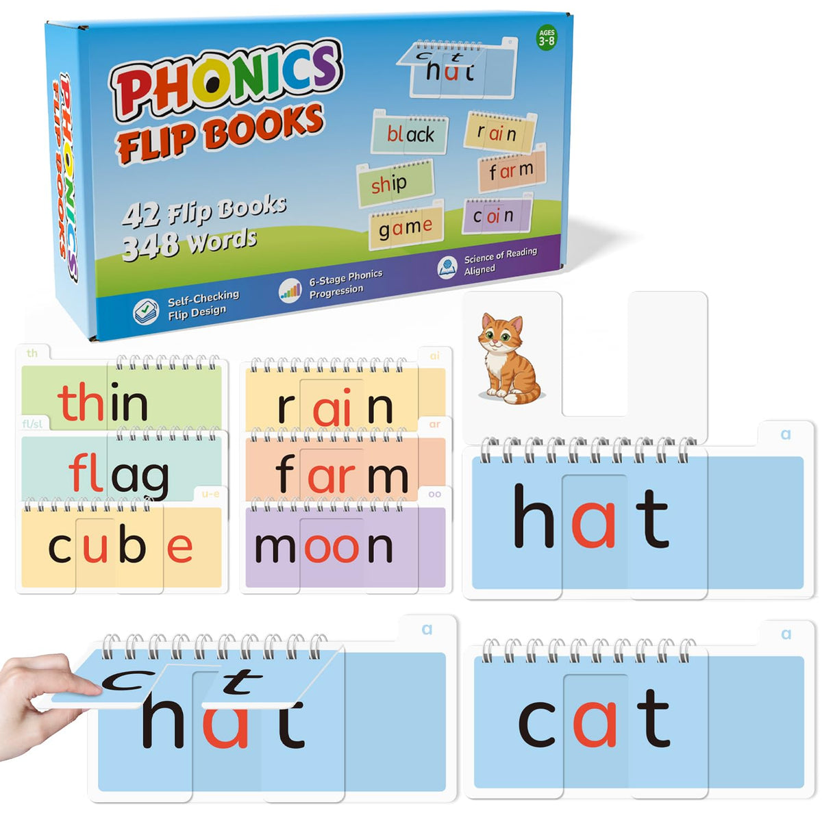 42 Phonics Read and Rhyme Word Family Flip Books