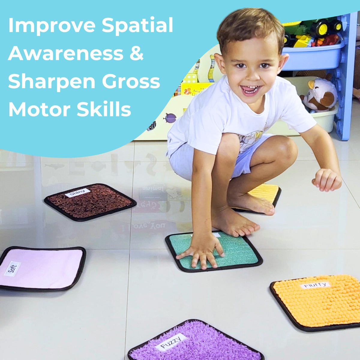 Labeled Sensory Mats Early Learning Activity Set