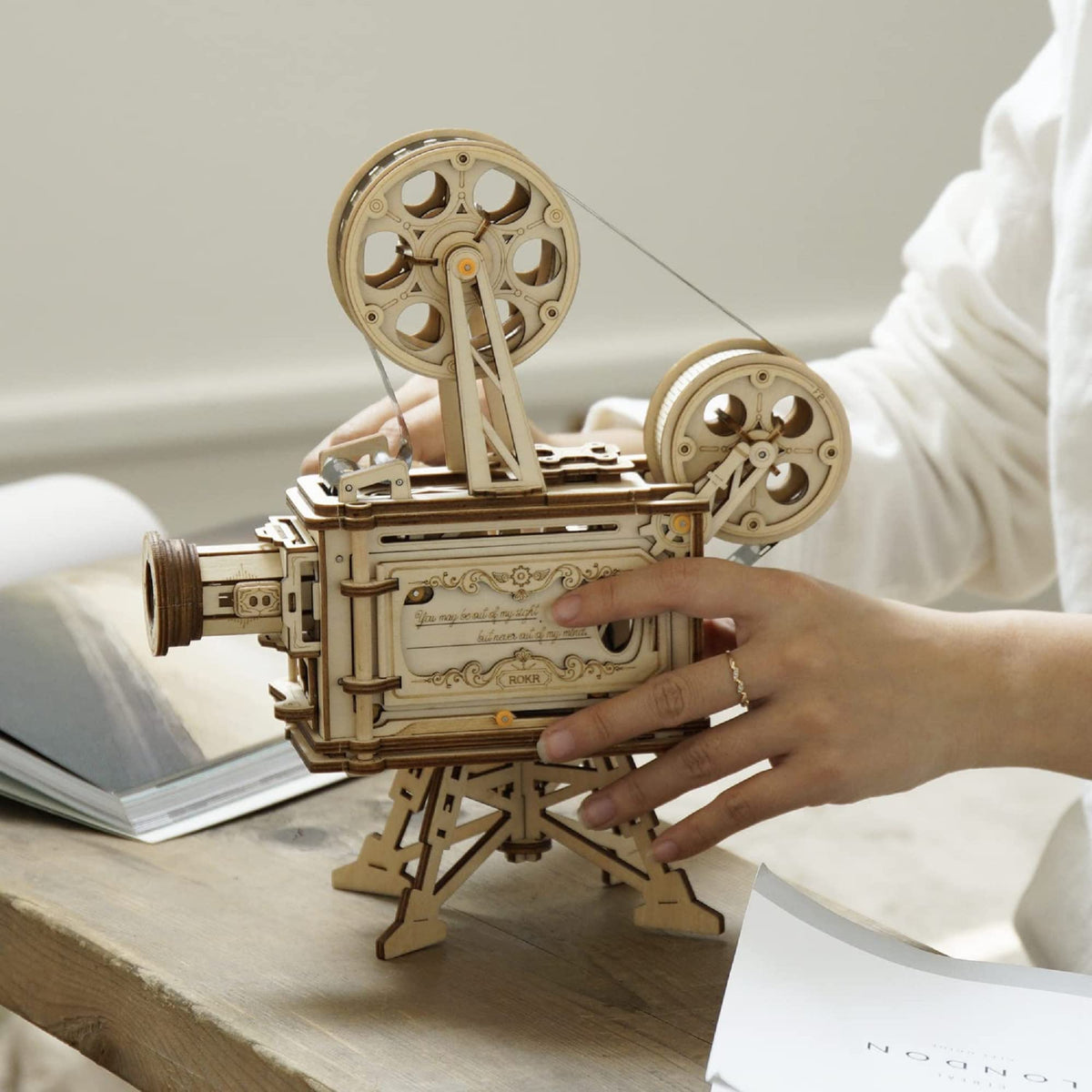 3D Wooden Mechanical Vitascope Model Building Puzzle Kit