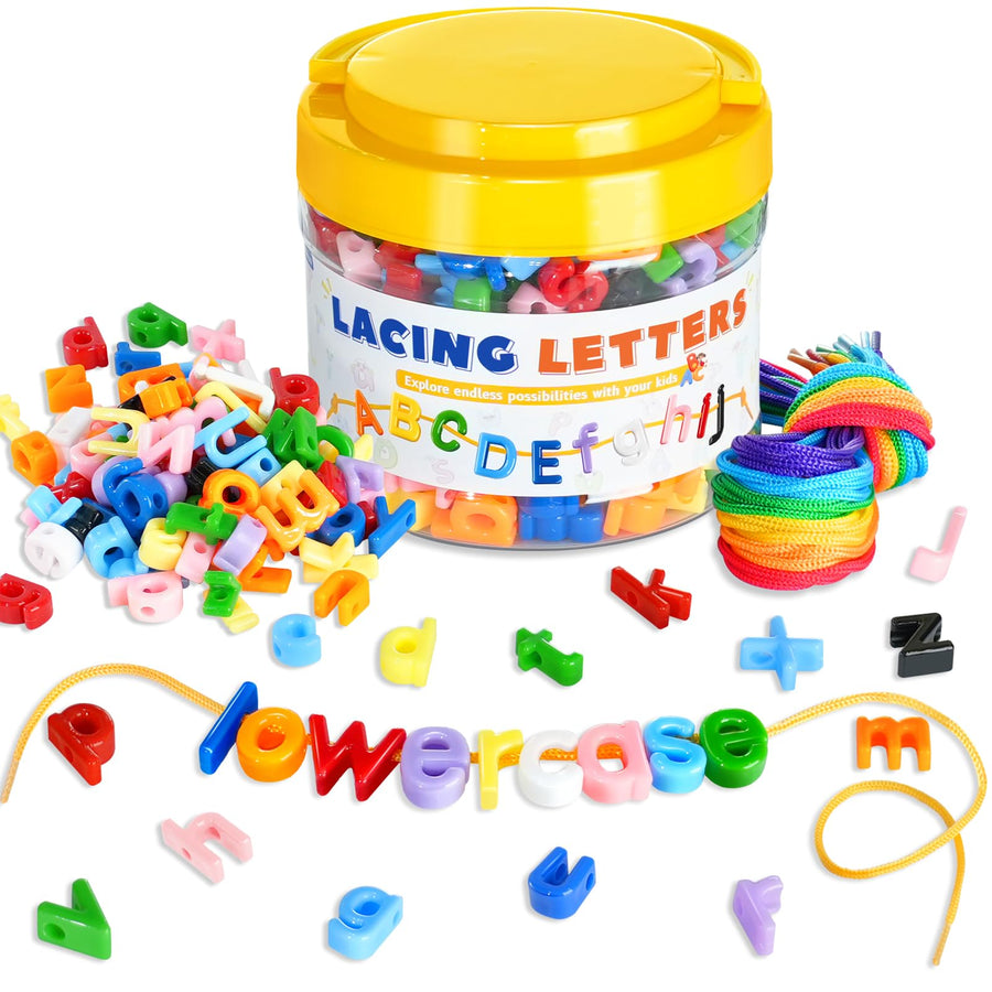 Alphabet Letter Lacing Beads Learning Set
