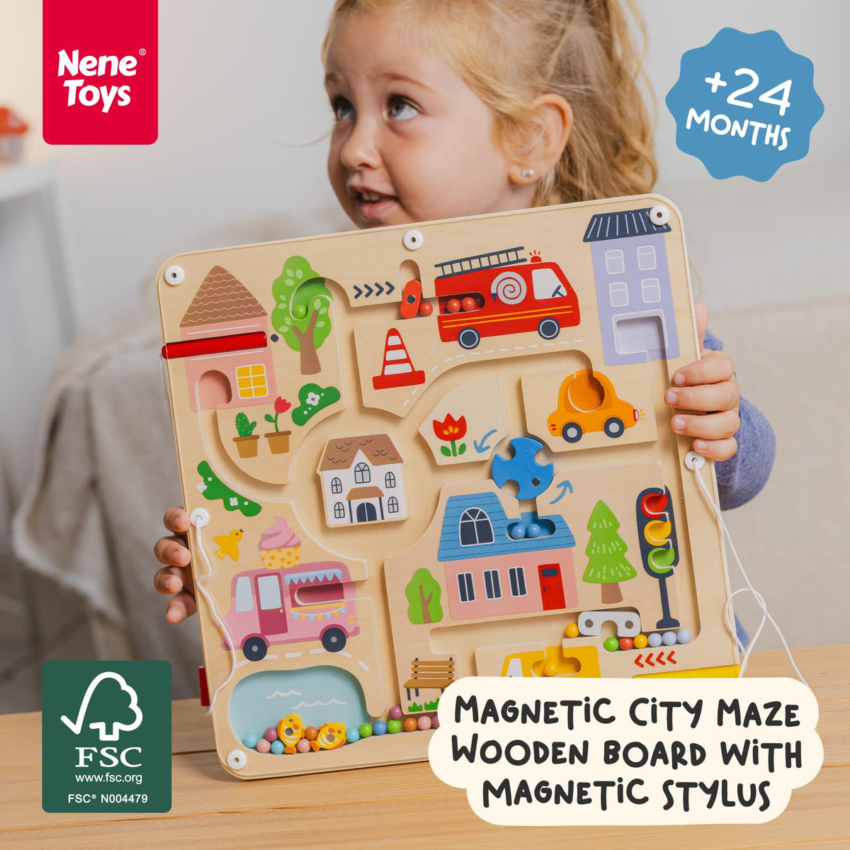 Magnetic Bead Maze Board Fine Motor Learning Puzzle
