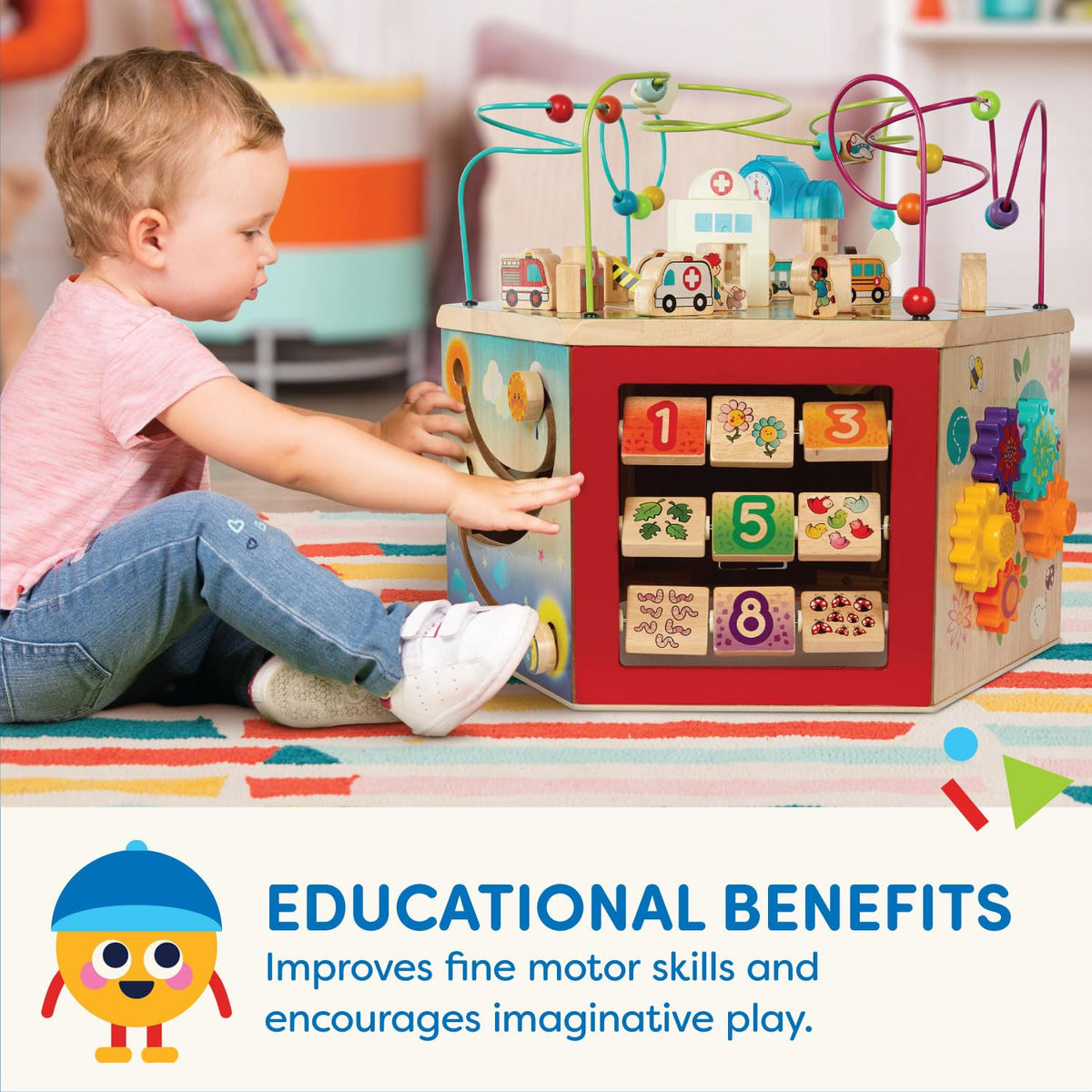 Wooden Activity Cube and Learning Activity Center