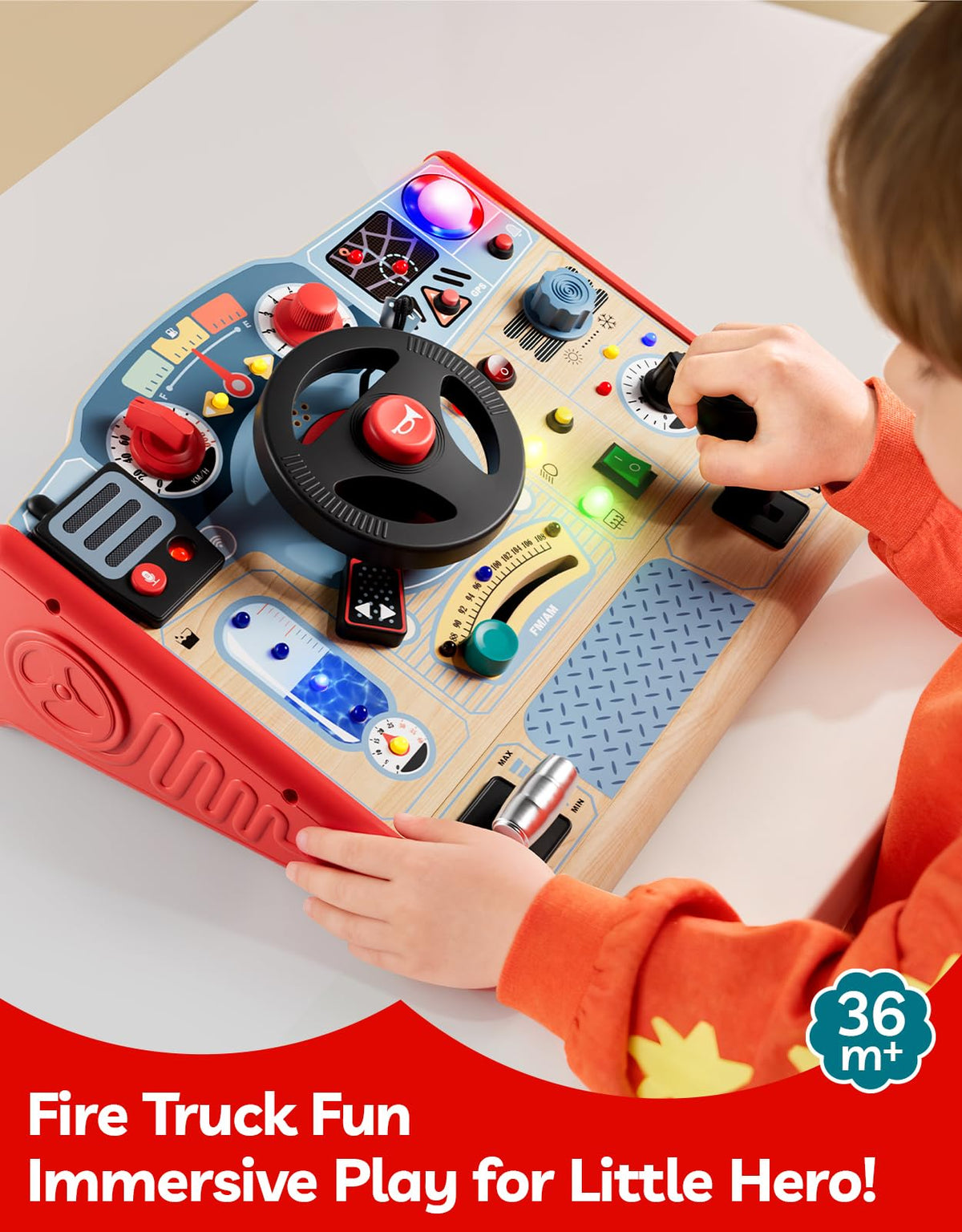 Montessori LED Light Busy Board Learning Toy