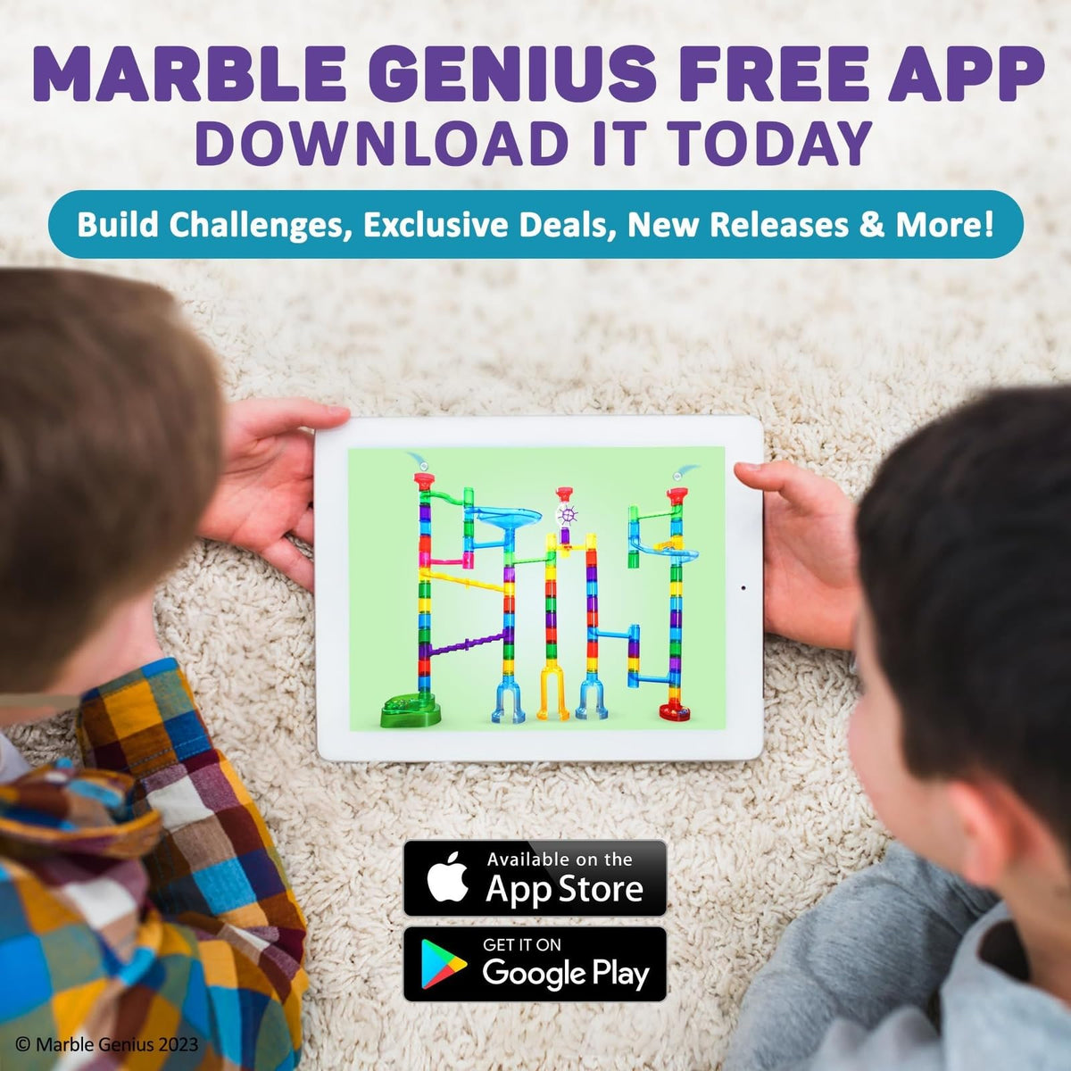 Translucent Marble Run Maze Track Building Set