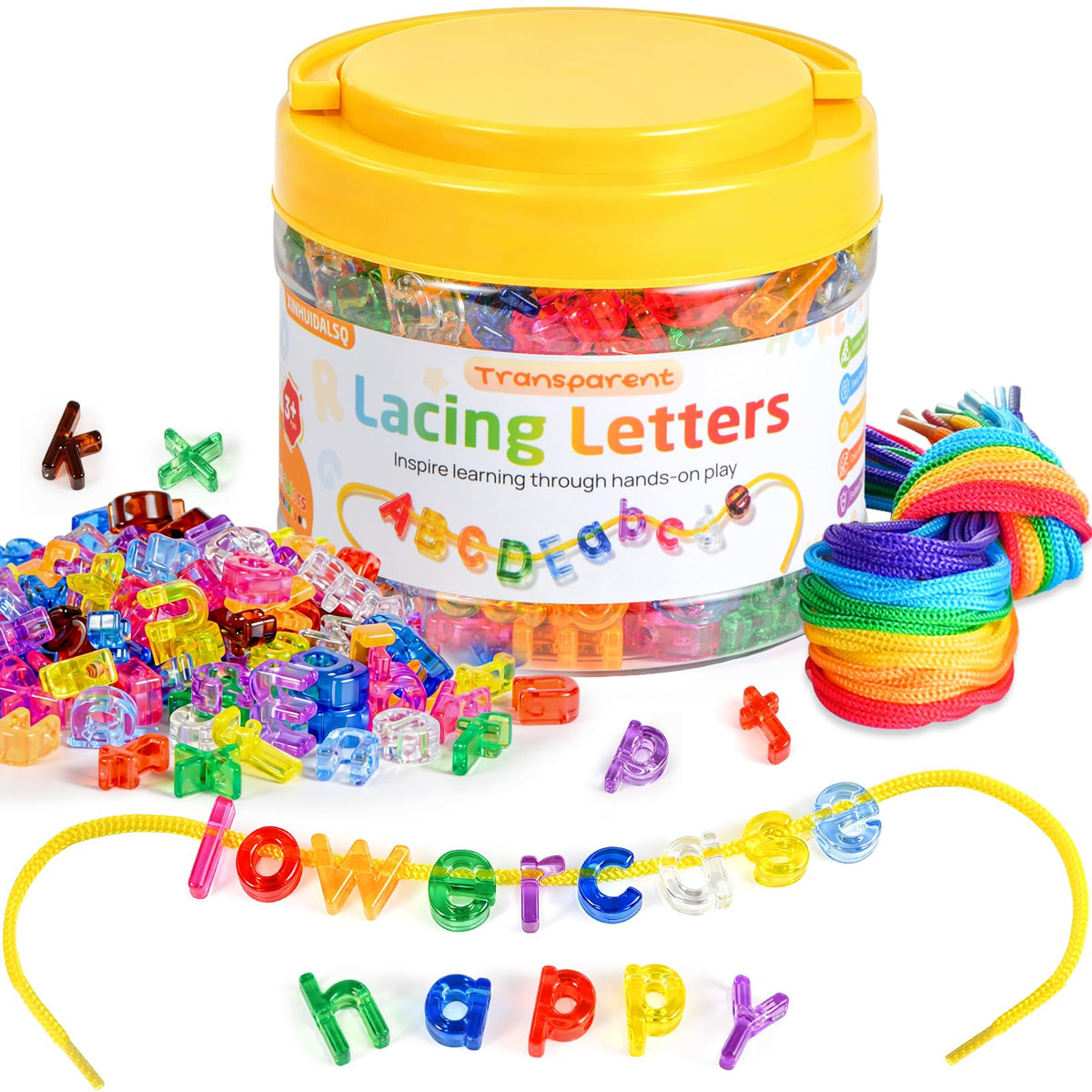 Alphabet Letter Lacing Beads Learning Set