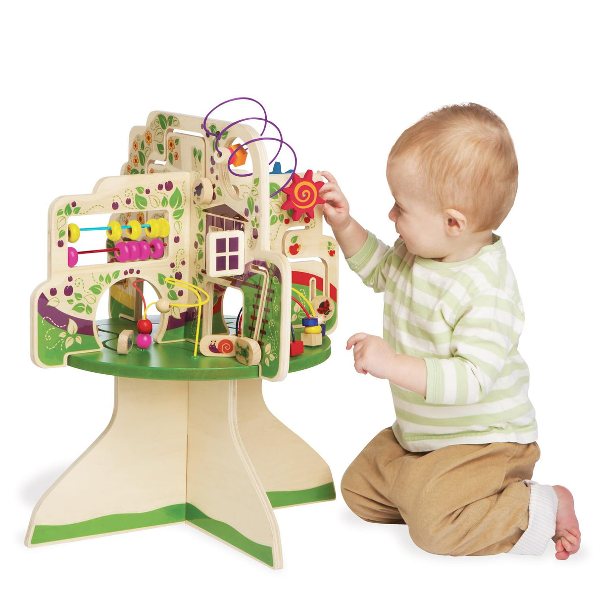 Tree Top Adventure Wooden Activity Center for Toddlers