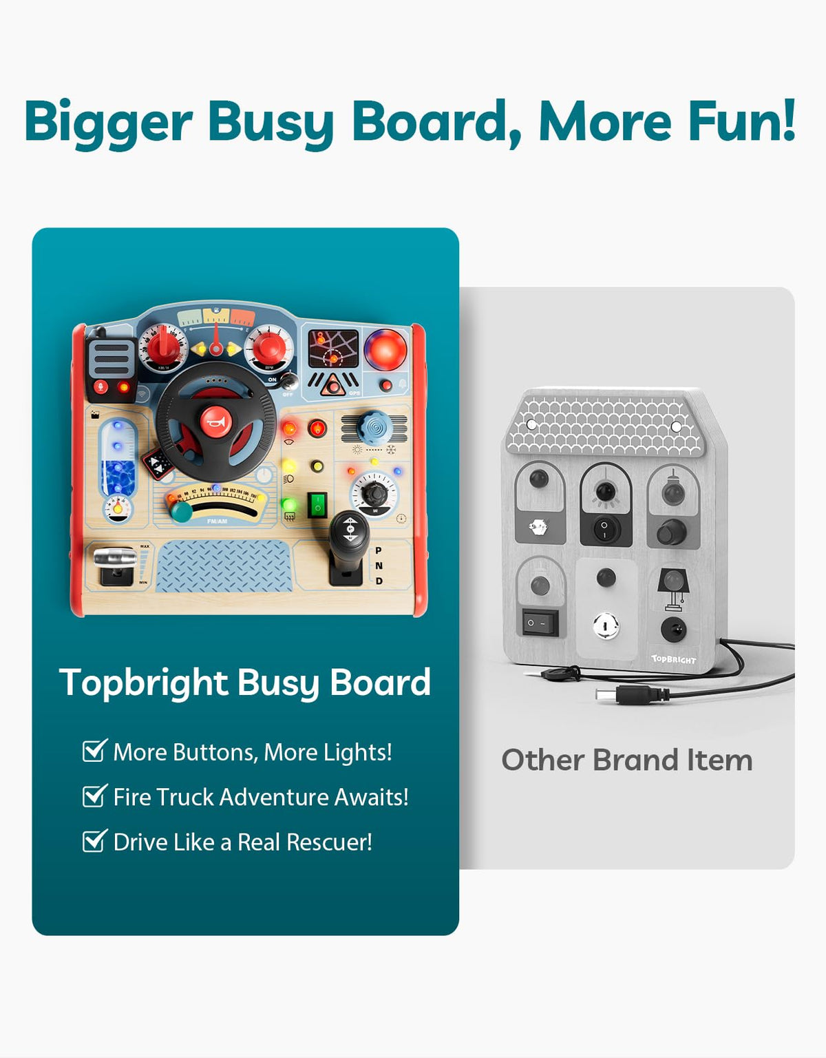 Montessori LED Light Busy Board Learning Toy