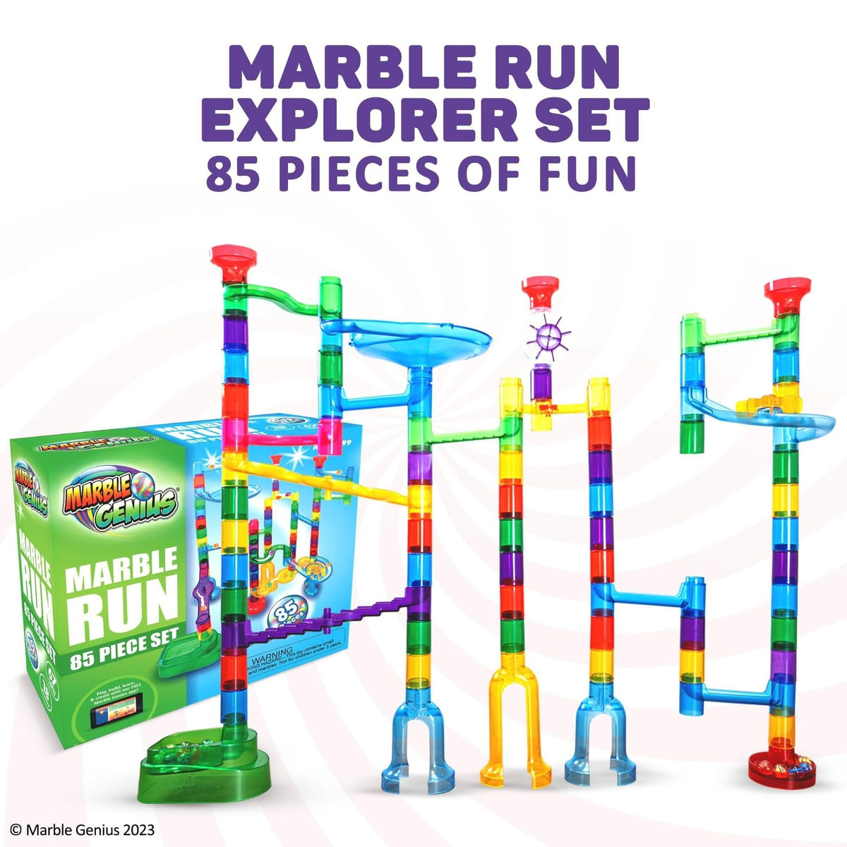 Translucent Marble Run Maze Track Building Set