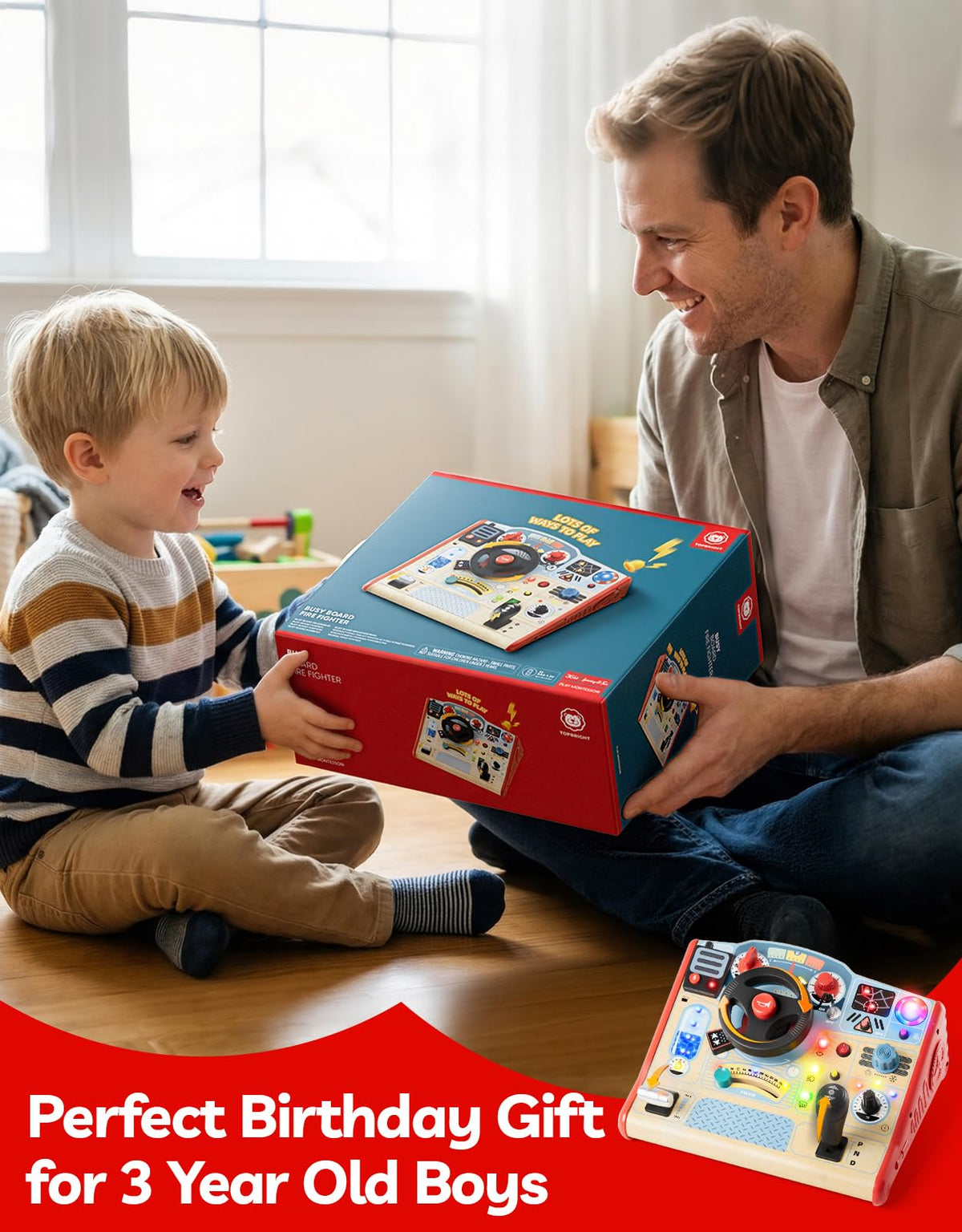 Montessori LED Light Busy Board Learning Toy