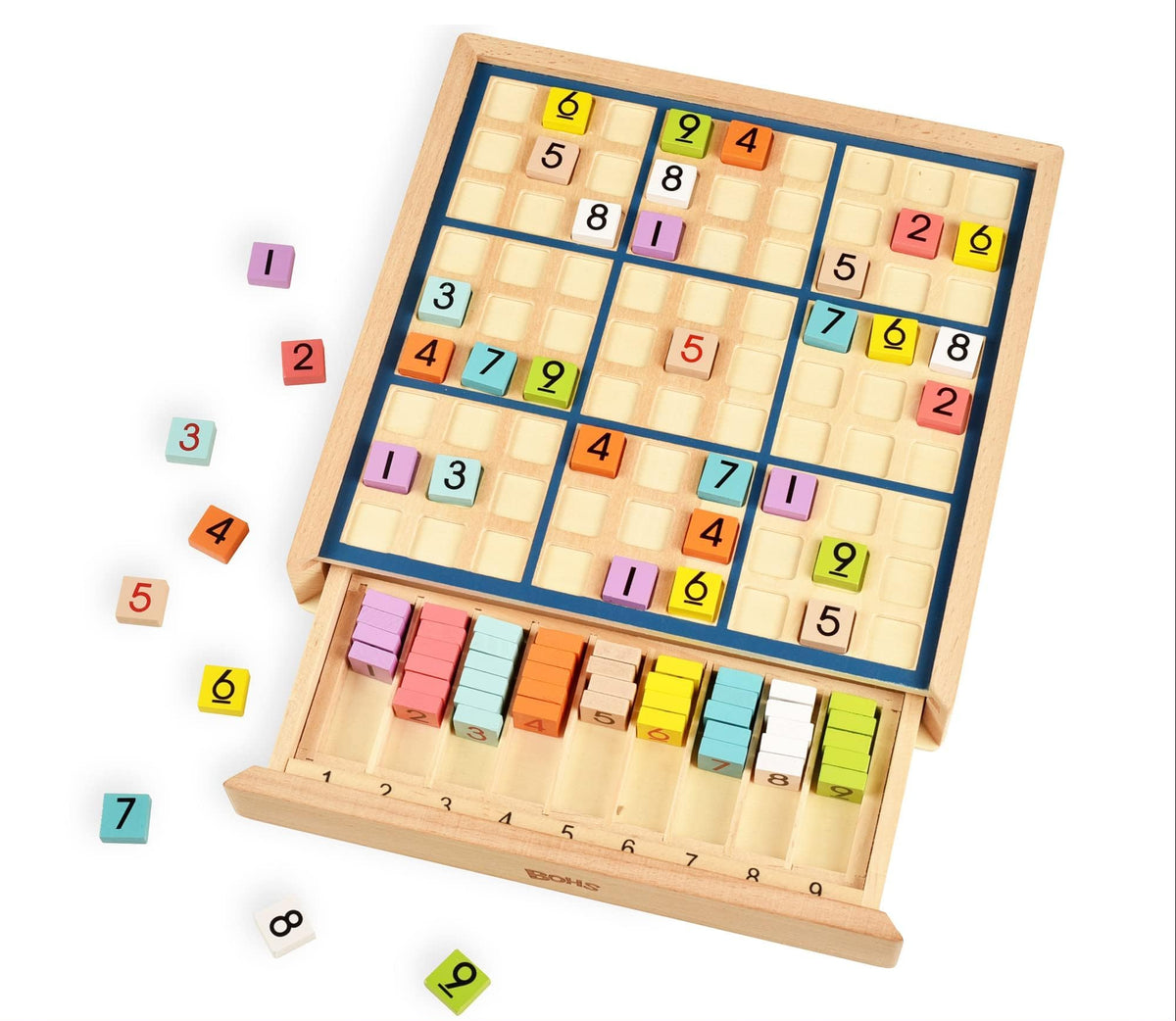 Wooden Color Sudoku Board Game with 320 Puzzle Book