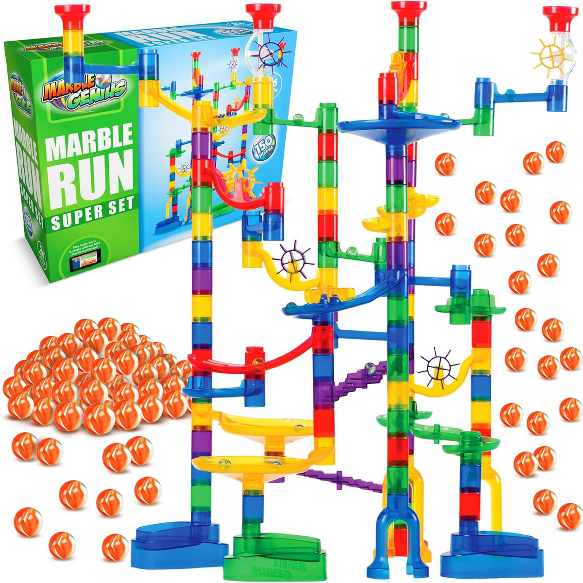 Translucent Marble Run Maze Track Building Set