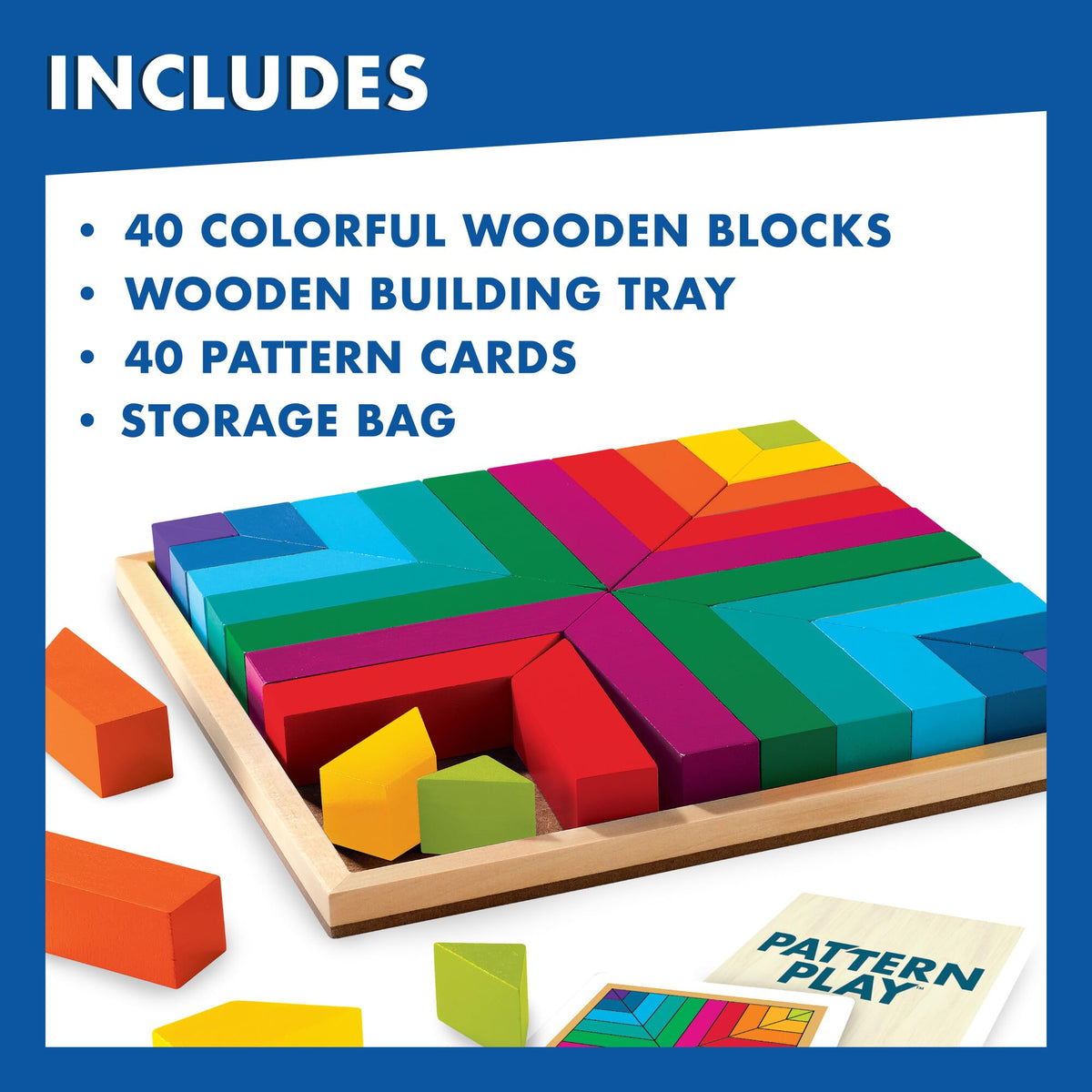 Wooden Pattern Matching Creative Puzzle Set