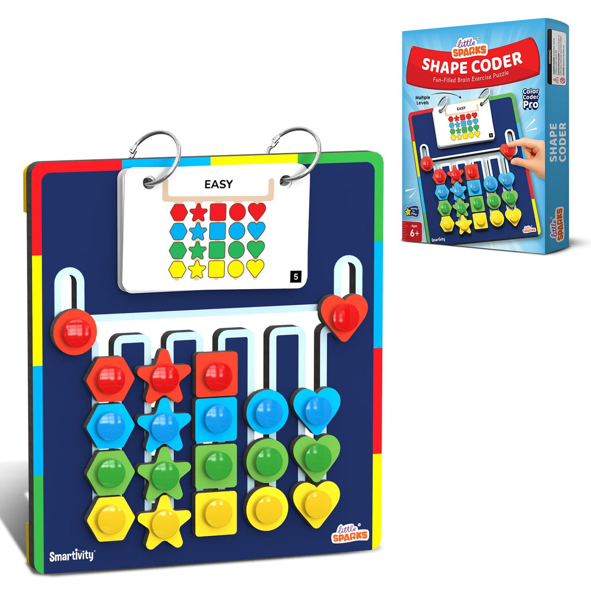 Shape Coder Logic Puzzle Learning Toy for Kids Ages 6 to 12