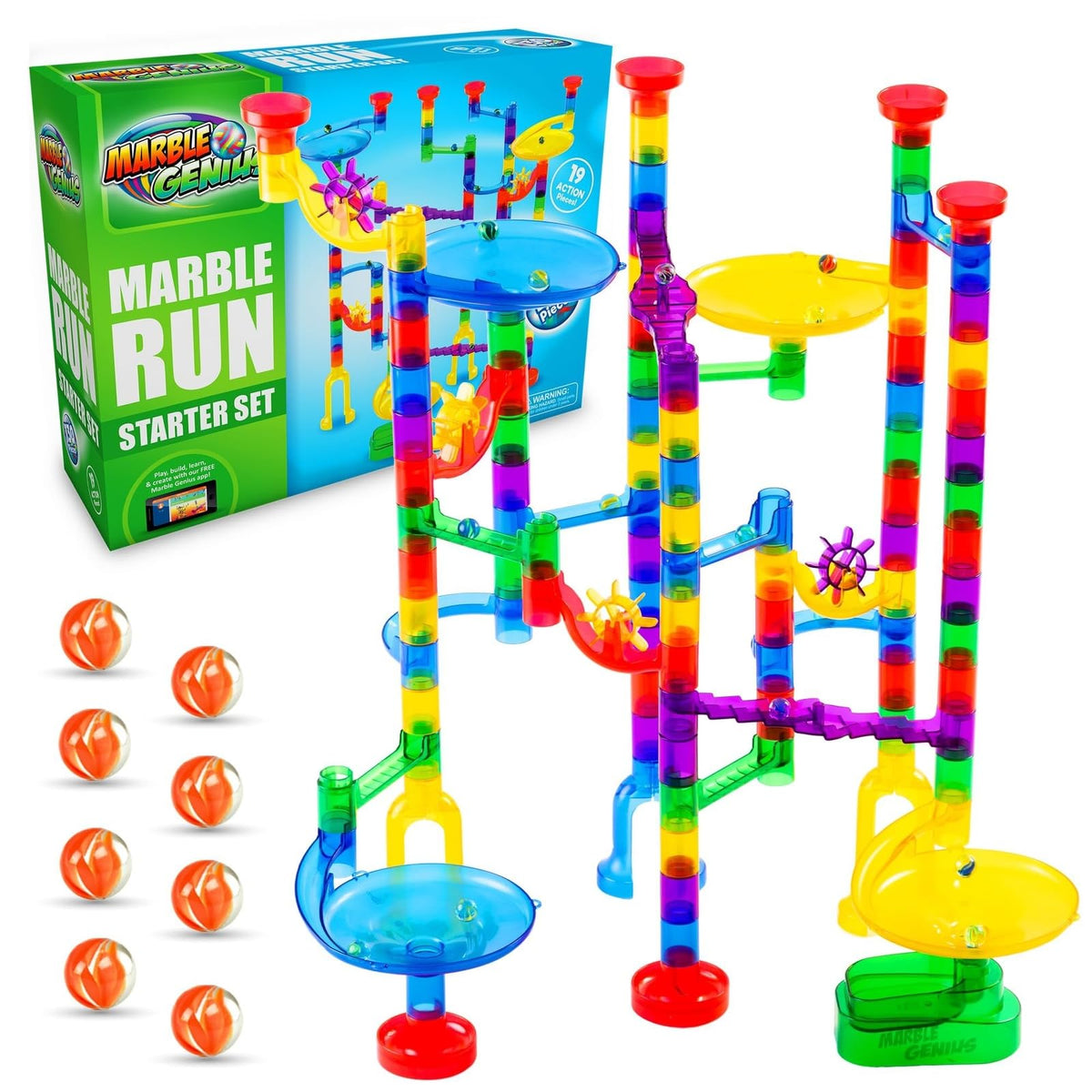 Translucent Marble Run Maze Track Building Set