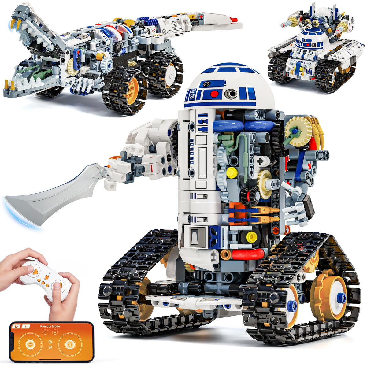 3 in 1 STEM Robot Building Kit with App and Remote Control