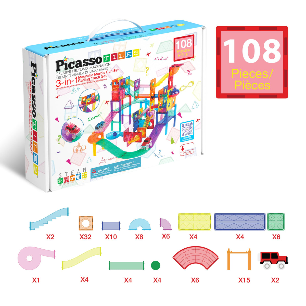 Magnetic Building Tiles Learning Set