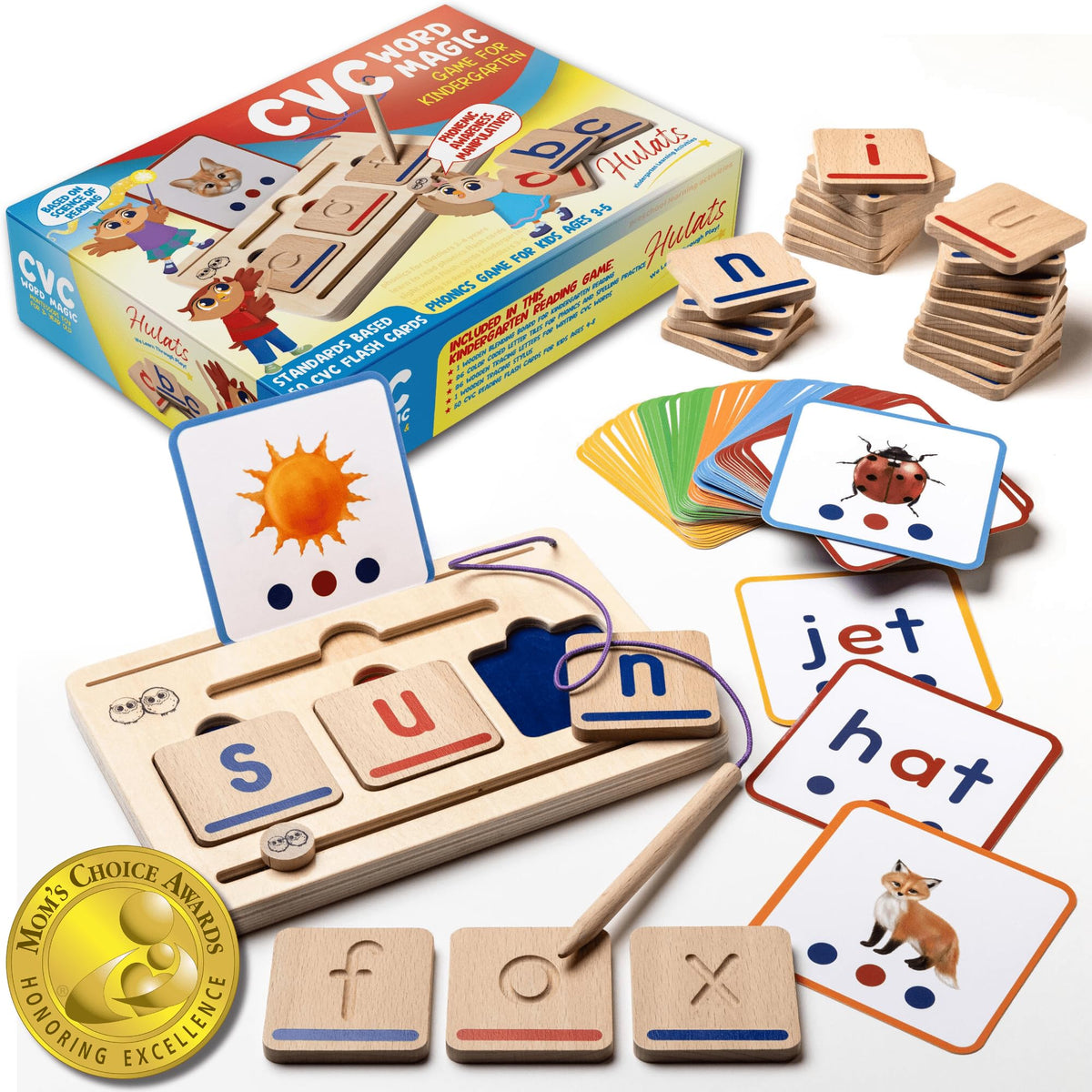 CVC Word Phonics Reading Learning Set for Toddlers