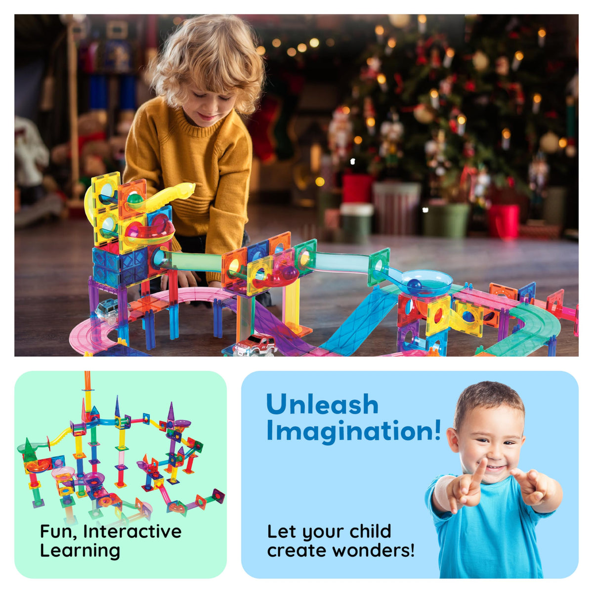 Magnetic Building Tiles Learning Set