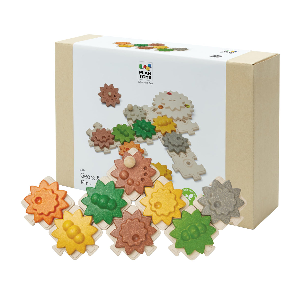 Wooden Construction Gears Puzzle Tool Learning Set