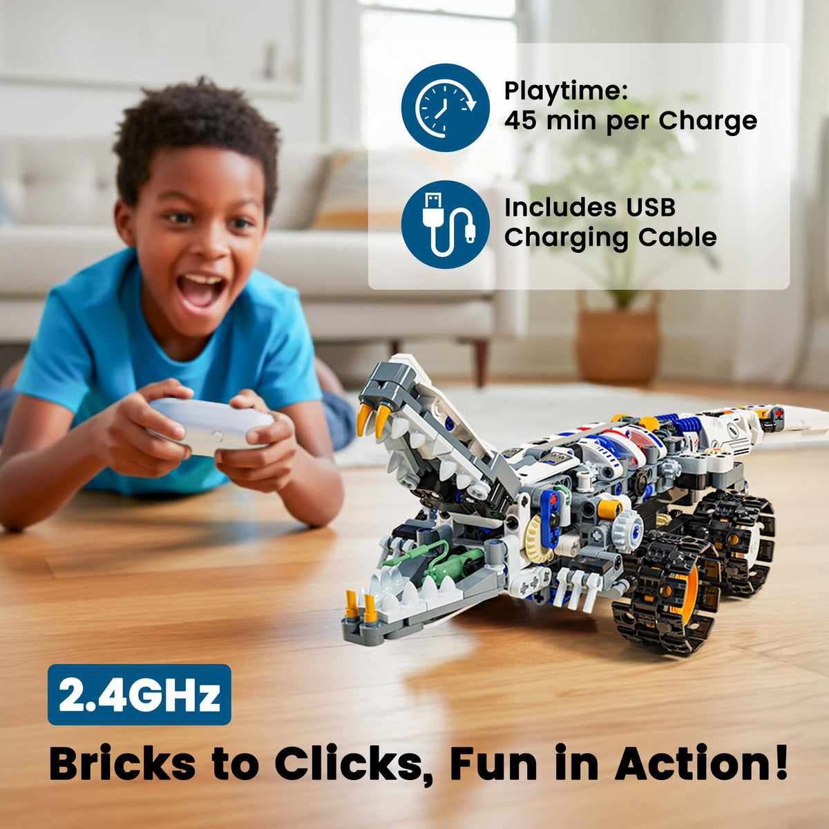 3 in 1 STEM Robot Building Kit with App and Remote Control