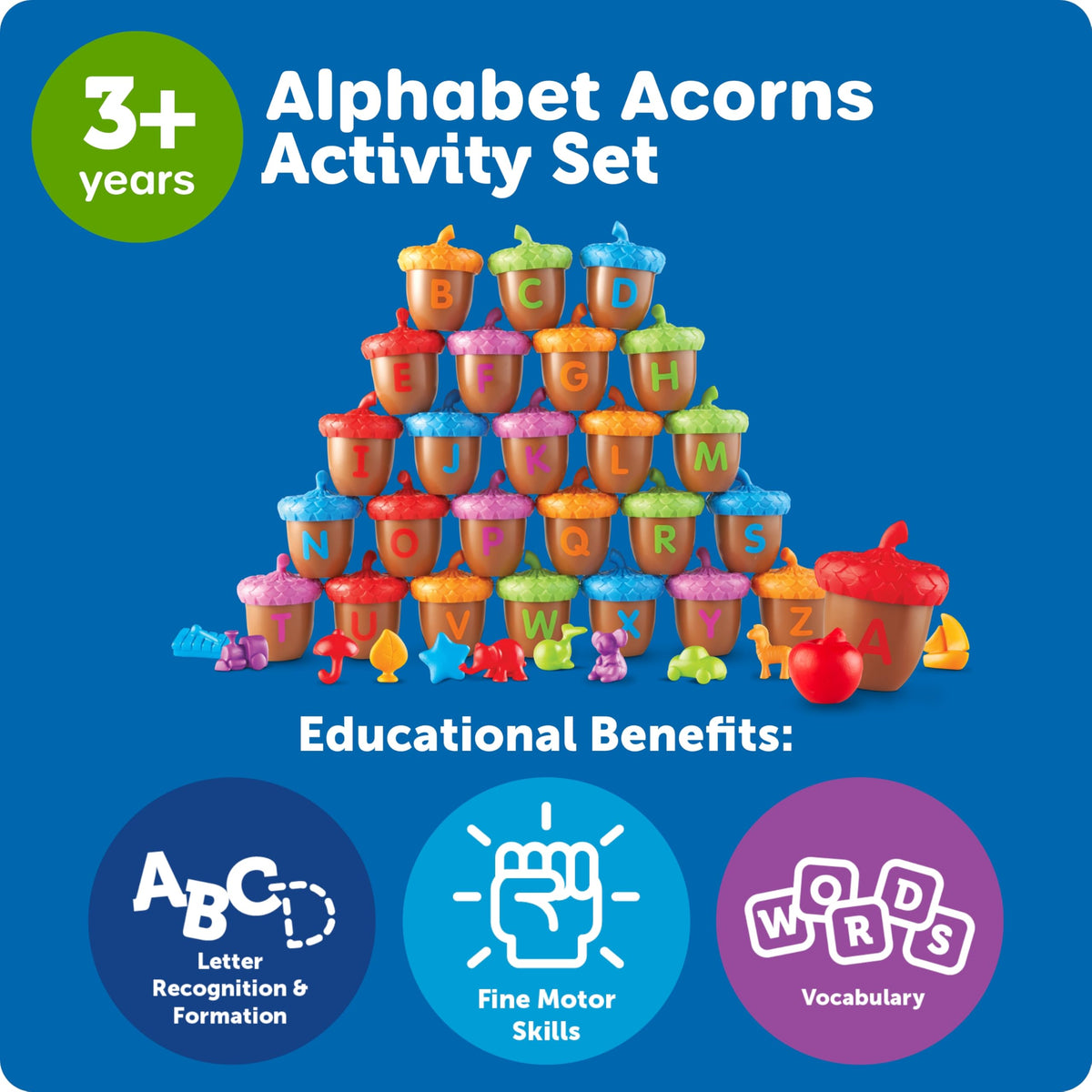 Alphabet Acorns Visual and Tactile Learning Set 78 Pieces