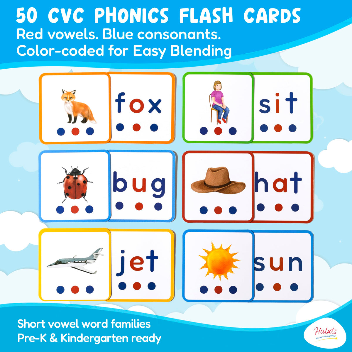 CVC Word Phonics Reading Learning Set for Toddlers