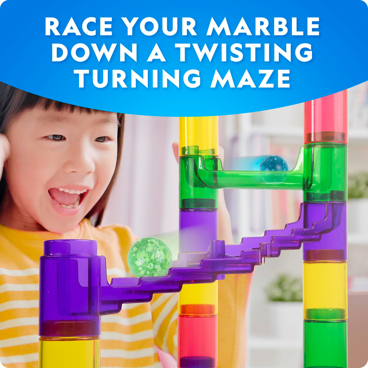 Glow in the Dark Marble Run STEM Construction Set